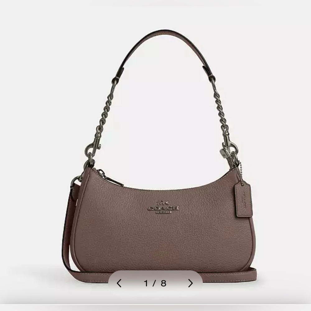 Coach Brown Leather Crescent Shoulder Bag